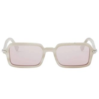 Fendi Selleria Beige Rectangular Sunglasses