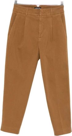 Dondup Dames, Broeken, Bruin, Maat: W25 Katoen