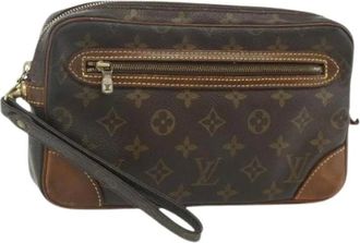 Louis Vuitton Pre-owned Clutches, female, Brown, Size: ONE SIZE Pre-owned Monogram Clutch Bag
