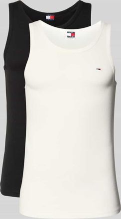 Tommy Jeans Slim Fit Tank Top aus reiner Baumwolle im 2er-Pack in Offwhite, Gr&ouml;&szlig;e XXL