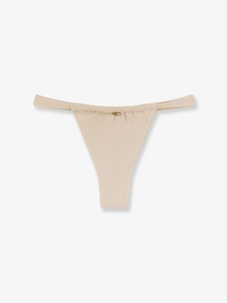 PatBo High-Cut Lycra Bikini Bottom - Beige