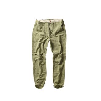 Relwen Mens Cotton Linen Supply Pants In Light Olive