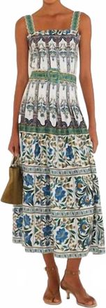 Farm Rio Belted Midi Dress In Off-White Manoela