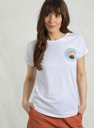 Weird Fish Sunset Summit Back Print Graphic T-Shirt in White at Nordstrom, Size 16