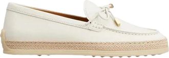 Tod's Gomma Rafia 92K Laccetto Terminali Loafers - Dames - Schoenen - Wit - Maat: 38 1/2 EU