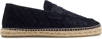 Castaner Nilo Braided Suede Espadrille Loafers - Navy - 45 (IT45 / UK11)