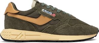 Autry Green Reelwind Suede Mesh Sneakers