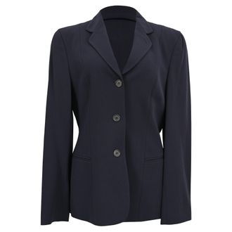 Giorgio Armani Single-Breasted Blazer in Navy Blue Wool