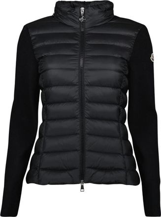 Moncler Gewatteerde Bicolor Jas Lente-Zomer 2025 - Dames - Winterjassen - Zwart - L - Jassen