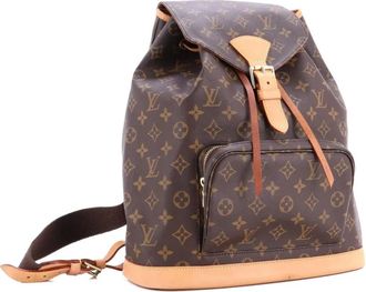 Louis Vuitton Zaino Montsouris GM in tela con monogramma - Marrone
