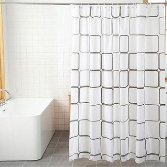 OEM Cortina De Ducha, Cortina De Ba&ntilde;era, Cortina De Ducha Impermeable, Cortina De Ducha Para Ba&ntilde;o, 180 X 180 Cm (estampado A Cuadros)
