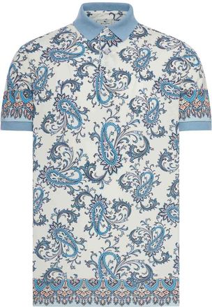 Etro Cotton Polo Shirt With Placed Print