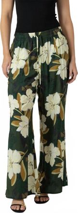 Dex Clothing Floral Wide Leg Pants In Palm Blossom