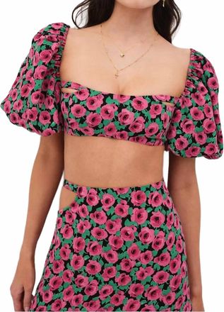 For Love & Lemons Dolcetto Crop Top In Red