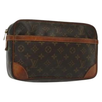 Louis Vuitton Pre-owned Canvas clutches - Dames - Pre-owned - Bruin - Maat: ONE Size Leer