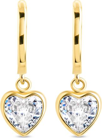 Sterling Forever Sterling Silver Lizzy CZ Heart Drop Earrings