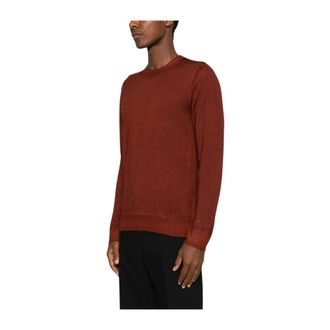 Fay Truien & Vesten, Heren, Rood, XL, Wol, Trui met ronde hals