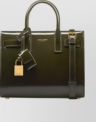 Saint Laurent nano structured shoulder bag with metal feet