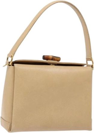 Gucci Pre-owned Handbags, female, Beige, Size: ONE SIZE Pre-owned Vintage Hand Bag