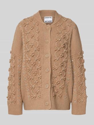 Essentiel Loose Fit Strickjacke aus Woll-Mix Modell ILTIMATE in Camel, Gr&ouml;&szlig;e XS