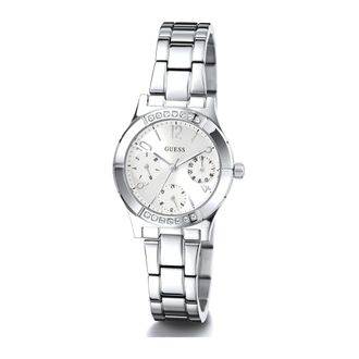 Guess Crystal Accent Multifunctioneel Horloge - Dames - Horloges - Grijs - ONE Size - Accessoires