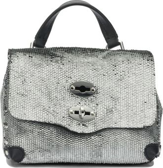 Zanellato Postina Baby Bag - Dames - Handtassen - Grijs - ONE Size - Leer - Tassen