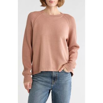 Vince Ribbed Cotton Pullover in Blush Cream at Nordstrom Rack, Size X-Small