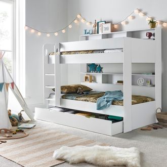 Bedmaster Olly Storage Bunk Bed Without Drawer in Grey | Size: Single