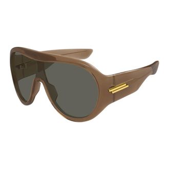 Bottega Veneta Sunglasses, unisex, Brown, Size: ONE SIZE Shield Sunglasses