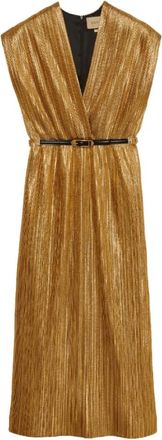 Gucci Cady Lam&eacute; Midi Jurk - Dames - Maxi kleedjes - Geel - M - Kleedjes