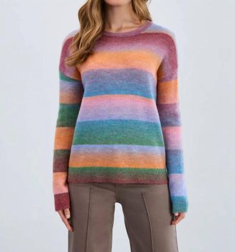 FDJ Spacedye Crewneck Sweater In Brixton Multi Stripe