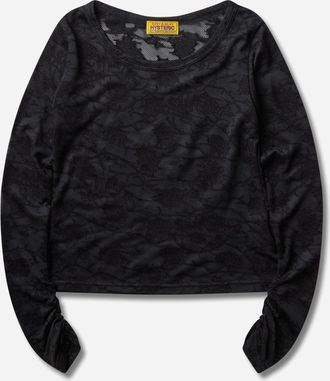 Hysteric Glamour Women s Hysteric Rose Jacquard Baby T-Shirt Black