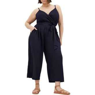 City Chic Lina Belted Jumpsuit in Navy at Nordstrom Rack, Size Xl/22W