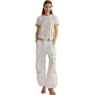 Cynthia Rowley Athena Tee in White at Nordstrom, Size X-Small