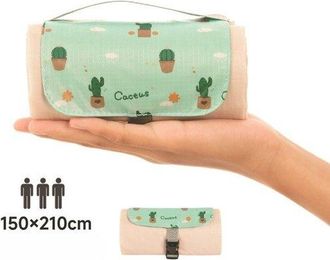 OEM Manta De Picnic, Impermeable, Ultraligera Y Compacta, Manta Verde Para Exteriores, Acampadas, Playa Y Senderismo, Verde Oscuro, 150 X 210 Cm