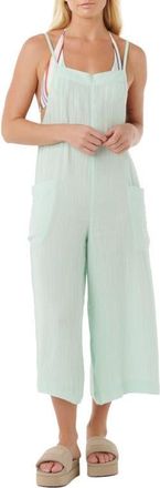Rip Curl Premium Surf Cotton Gauze Jumpsuit in Aqua at Nordstrom, Size X-Small