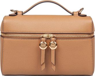 Tory Burch Slim Romy Handtas - Dames - Handtassen - Bruin - ONE Size - Leer - Tassen