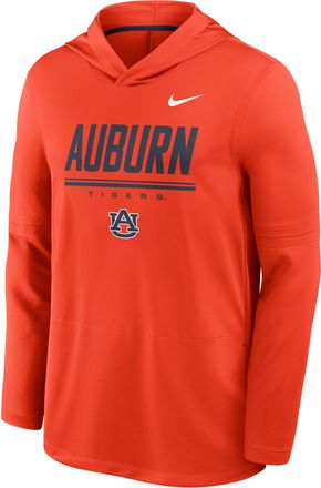 Nike Auburn Sideline Nike Mens Dri-FIT College Long-Sleeve Hooded Top in Orange | 03B9194YAUN-594