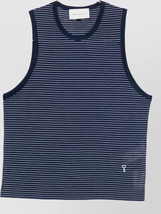 Ami short sleeve top round neck stripes