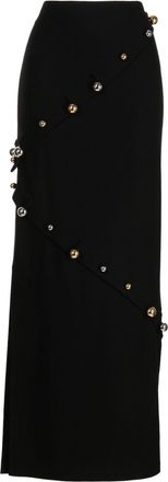 A.W.A.K.E. buttoned pencil skirt - women - Virgin Wool/Elastane/Polyamide - 36 - Black