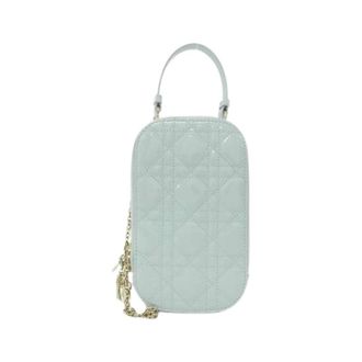 Dior Pre-owned Mini Bags, female, Green, Size: ONE SIZE Pre-owned Lady Dior Corin Patent Phone Holder