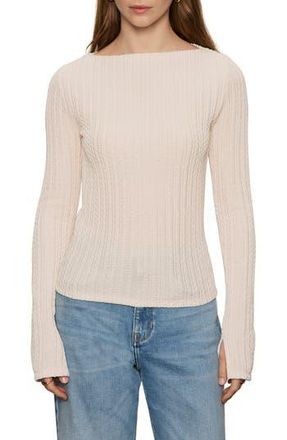 Sanctuary Boat Neck Rib Top in Pink Milk at Nordstrom Rack, Size Xx-Small P