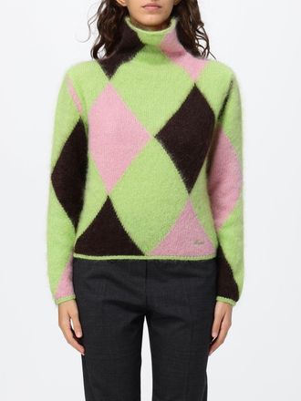 Msgm Argyle Pattern Mohair-Blend Turtleneck Jumper