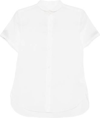 Yohji Yamamoto Camicia con colletto rotondo - Bianco