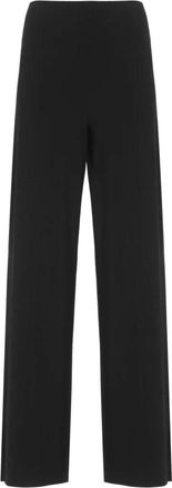 Norma Kamali Straight Leg Pant - Dames - Wijde Broeken - Zwart - XL - Polyester - Broeken
