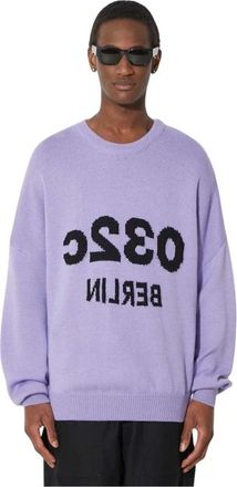 032c Round-neck Truien - Heren - Ronde hals truien - Paars - XL - Truien & Vesten