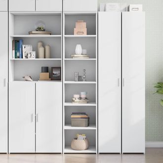 Berkfield Home Highboard White 45x41x185 cm Engineered Wood | Size: 45 x 41 x 185 cm