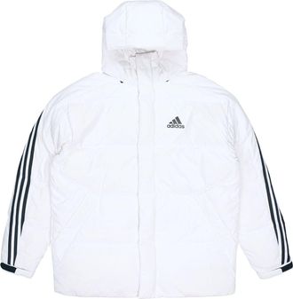 adidas 3st Puffy Dwn J Casual Sports Stay Warm hooded down Jacket White H20755