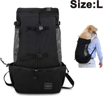 OEM Mochila Transporte Perro - Frontal Ajustable - Ventilada - Para Perros Peque&ntilde;os Y Medianos - 1 Unidad