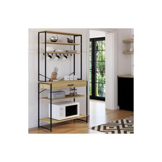 IDMarket Idmarket - detroit scaffale da cucina da 80 cm con cassetto e ganci dal design industriale